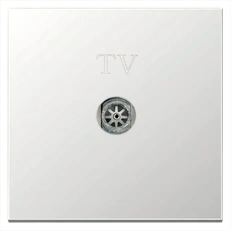 Изображение Розетка TV Φ9.5mm оконечная с накладкой, цвет алюминий